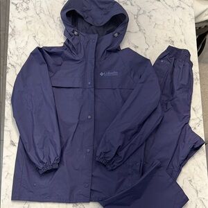Women’s S Columbia Purple Rain Jacket and Pants Set